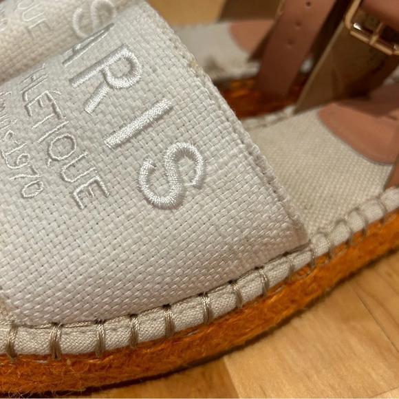 H&M Paris theme orange ‎ and white espadrille sandals 38 - Picture 9 of 11
